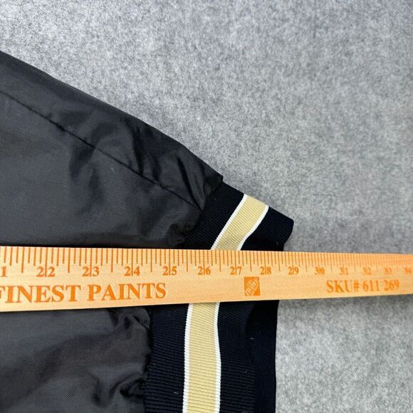 VTG Game Sportswear Jacket Men XL USA Pullover Black Nylon Bomber Football - Picture 5 of 9